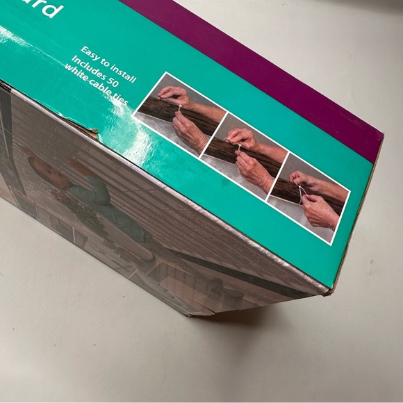 KidCo S305 15-Feet Stretchy See-Through Mesh Protective Railing Guard, White - Picture 4 of 6